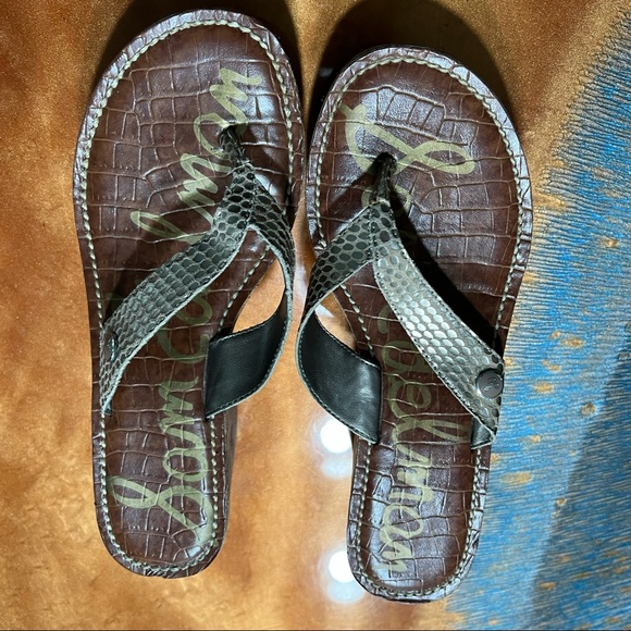 Sam Edelman Romy Platform Cork Wedge Flip Flop Sandals - Picture 2 of 9